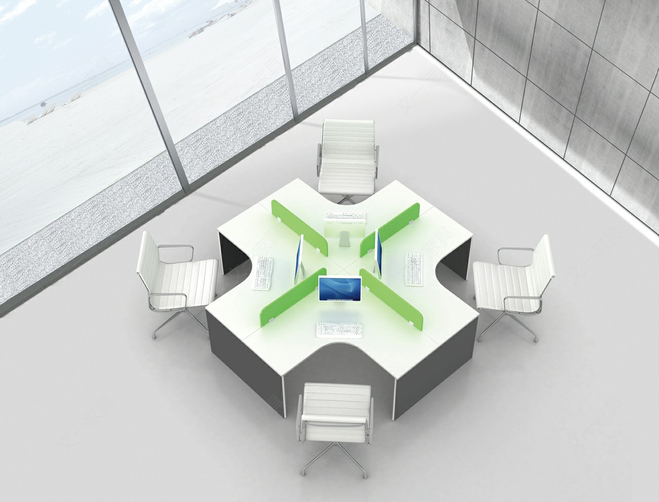 Why must financial office furniture comply with both confidentiality and cable standards? 图片