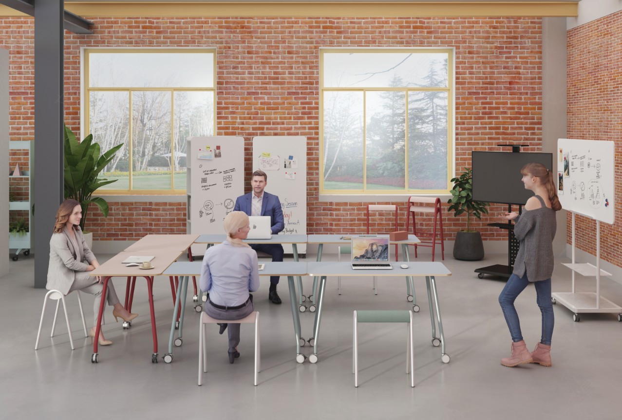 Why Are Plants and Wood Grain Suddenly Essential in Modern Office Furniture? 图片